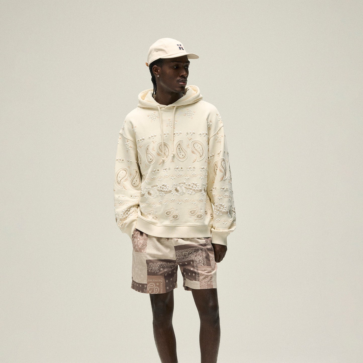 Men Kith &Kin Paisley Floral Williams III Hoodie - Sandrift