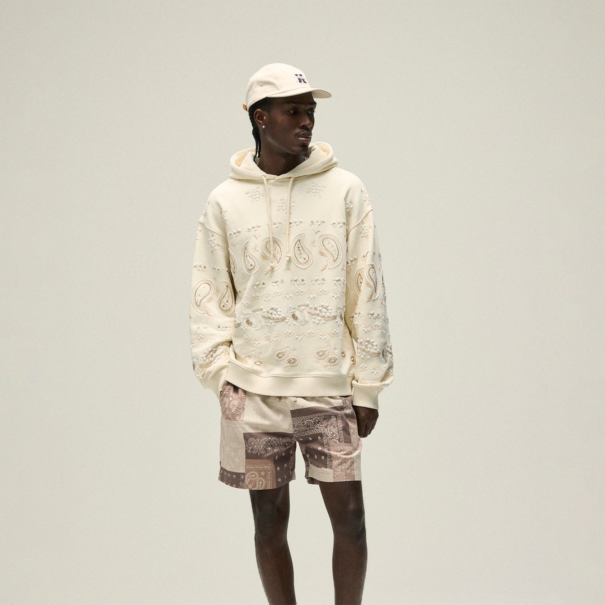 Men Kith &Kin Paisley Floral Williams III Hoodie - Sandrift