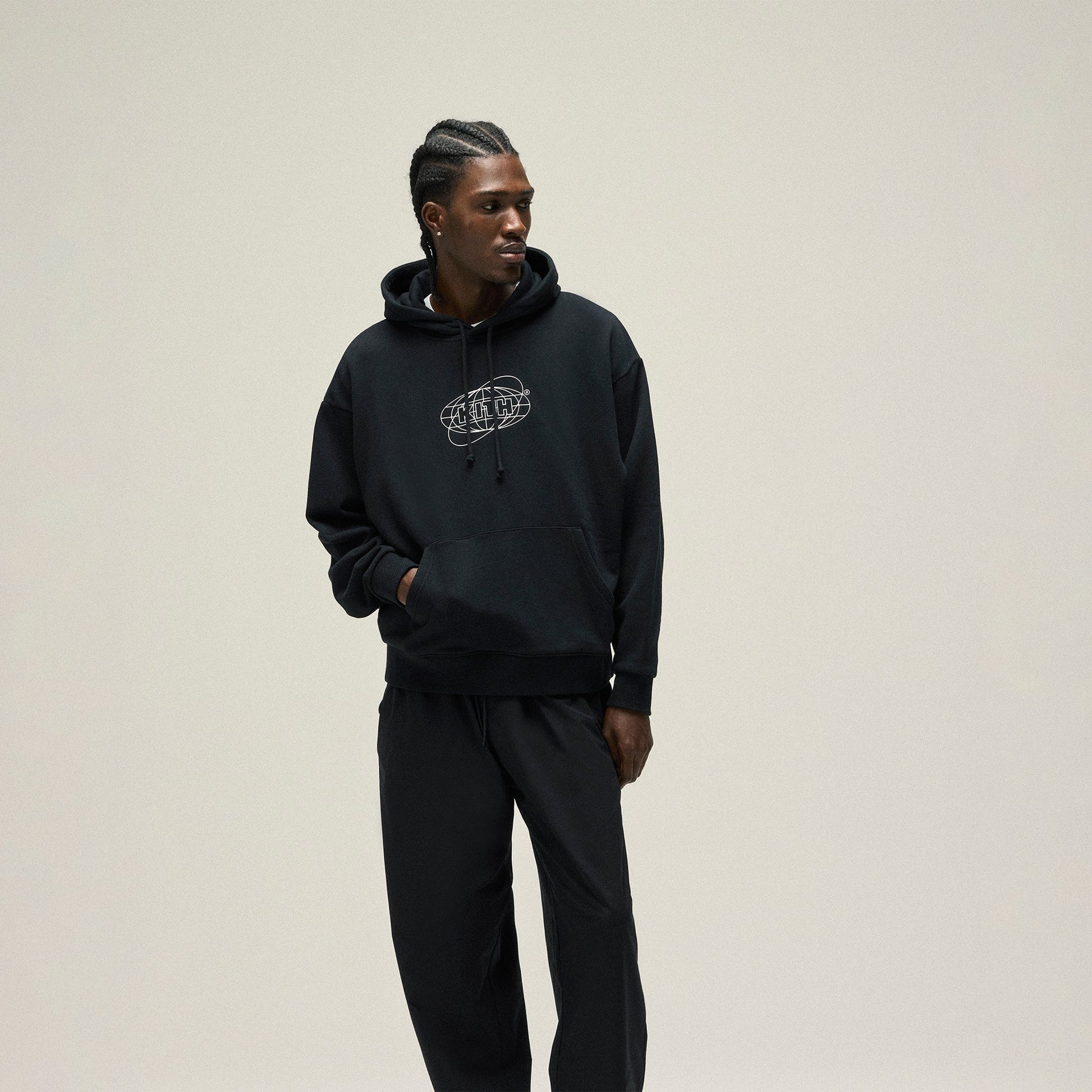 Men Kith Kith Sphere Logo Hoodie - Black