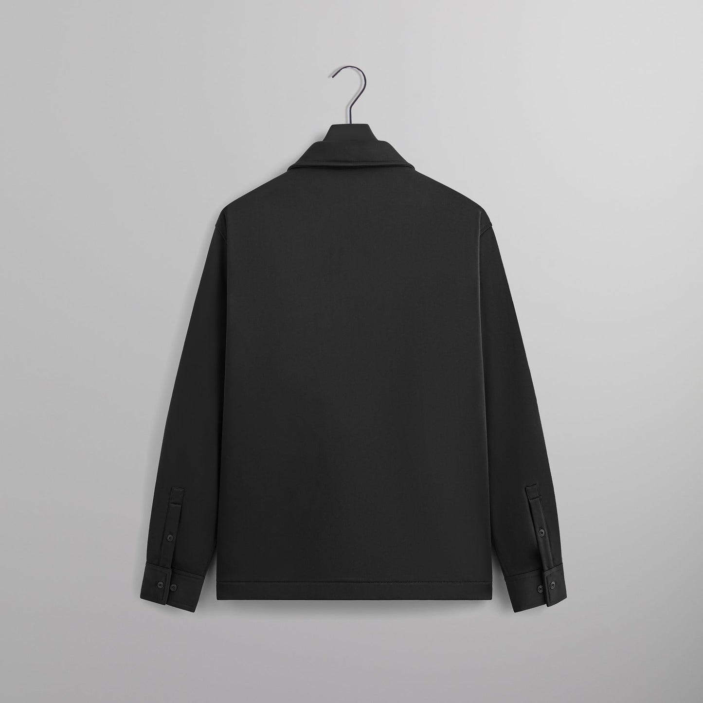 Men Kith Kith Long Sleeve Boxy Collared Overshirt - Black