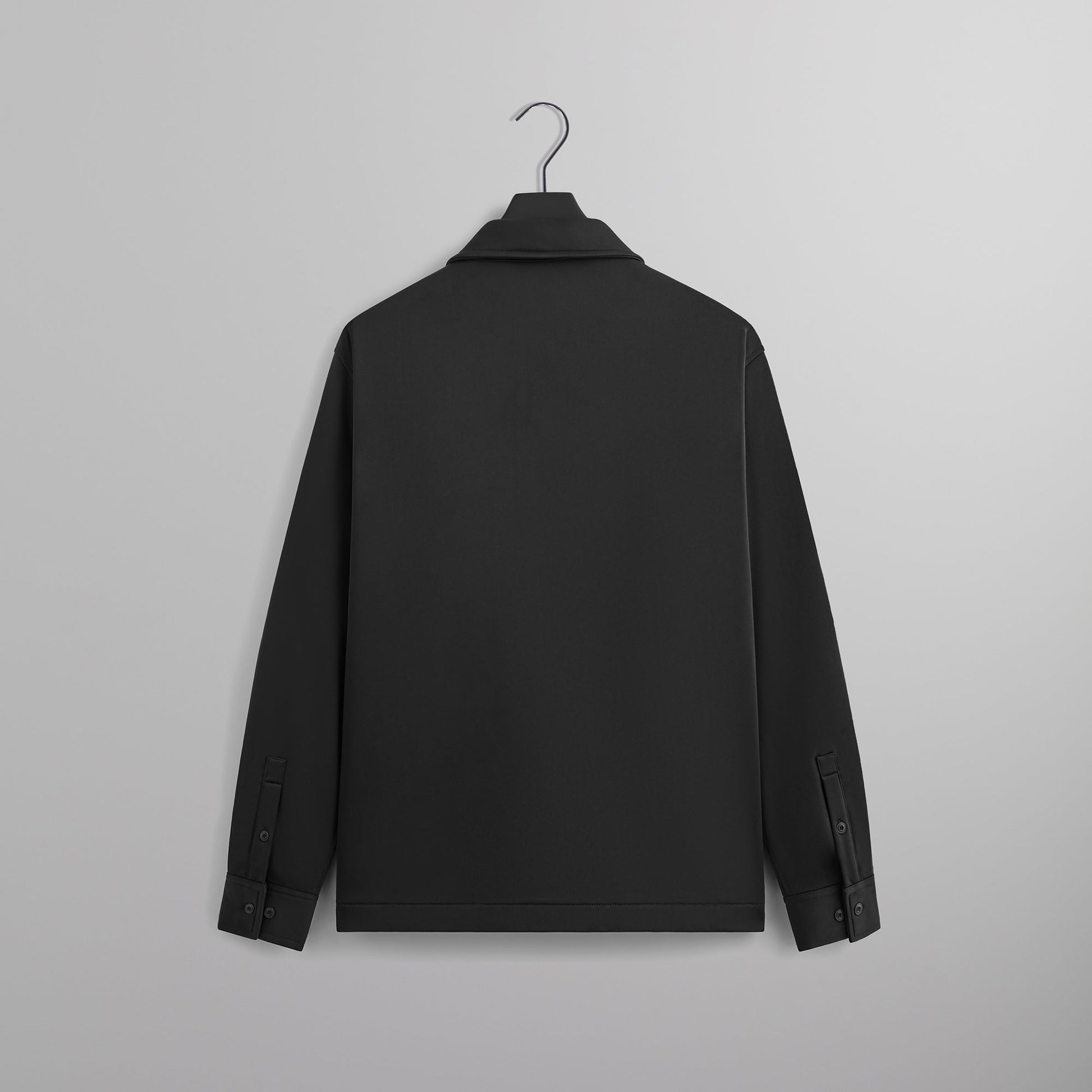 Men Kith Kith Long Sleeve Boxy Collared Overshirt - Black