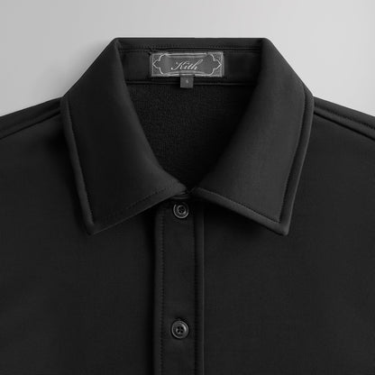 Men Kith Kith Long Sleeve Boxy Collared Overshirt - Black