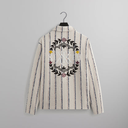 Men Kith Kith Striped Boucle Coaches Jacket - Whisper