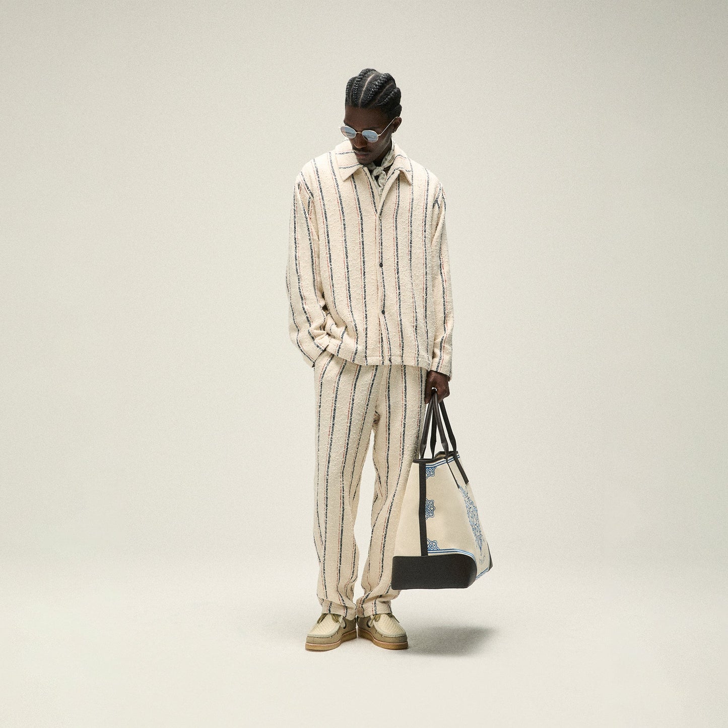 Men Kith Kith Striped Boucle Barrow Pant - Whisper