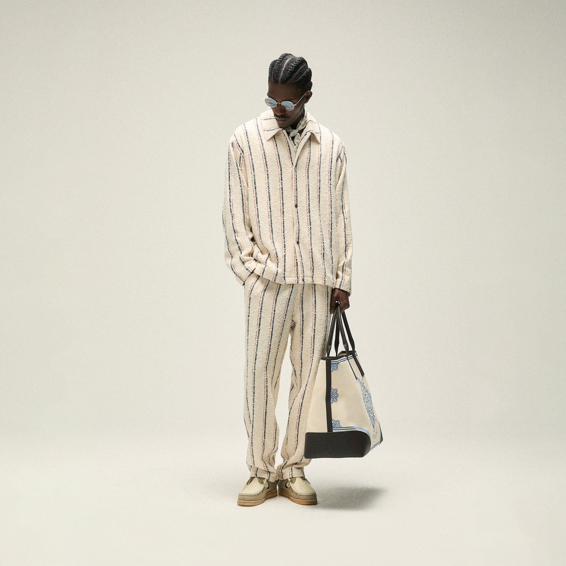 Men Kith Kith Striped Boucle Barrow Pant - Whisper