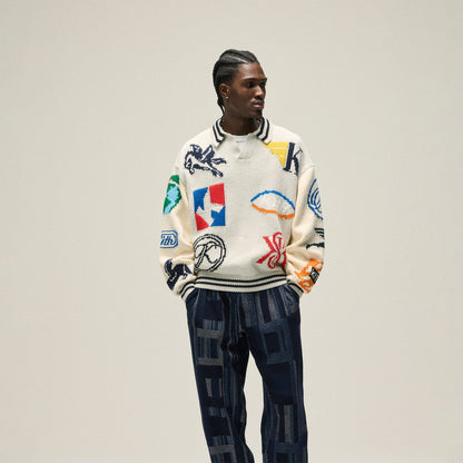 Men Kith Kith Nelson Rugby Sweater - Light Heather Grey