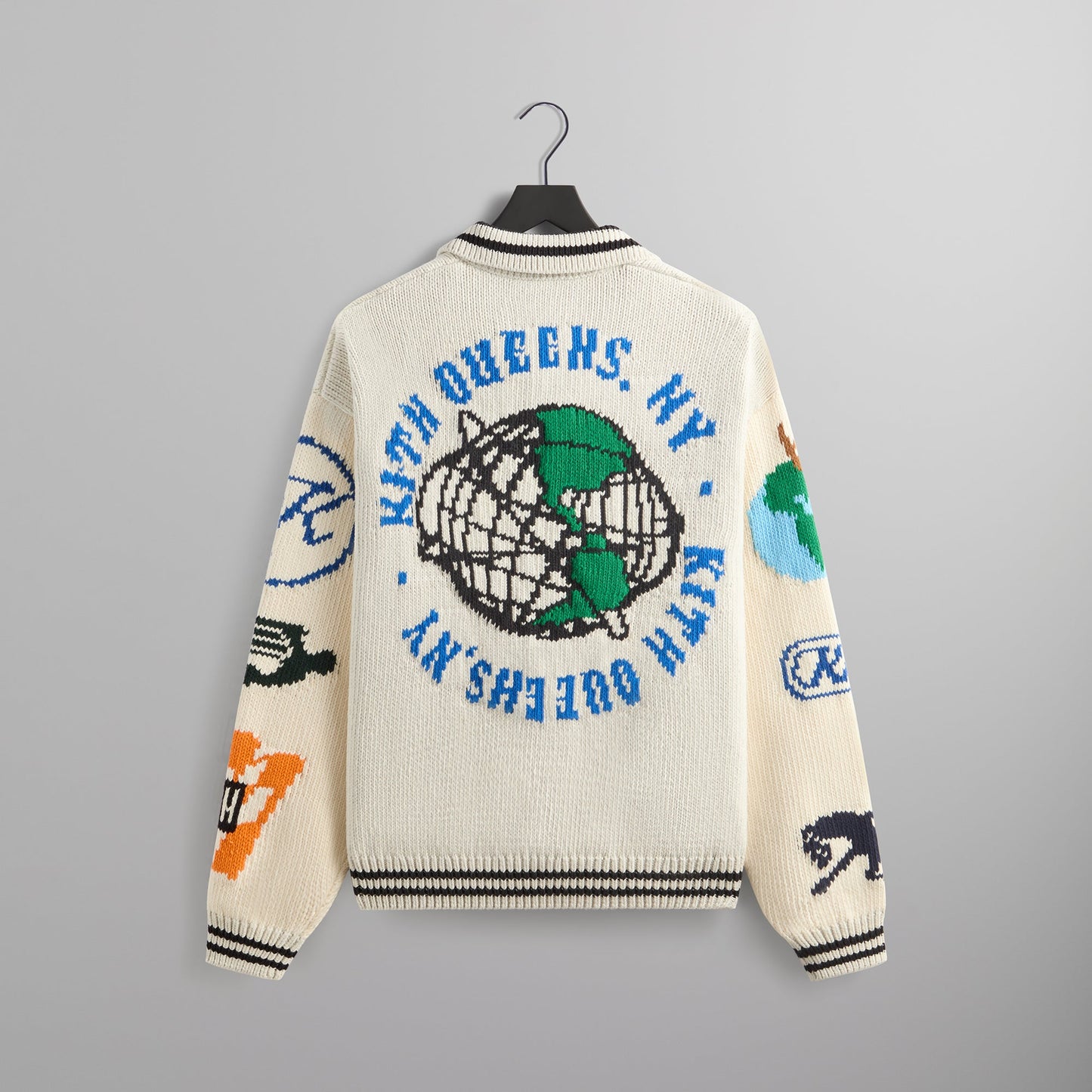 Men Kith Kith Nelson Rugby Sweater - Light Heather Grey