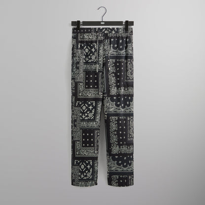 Men Kith Kith Washed Cotton Bandana Barrow Pant - Black
