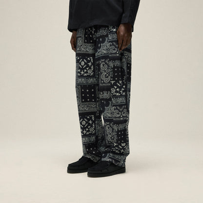 Men Kith Kith Washed Cotton Bandana Barrow Pant - Black
