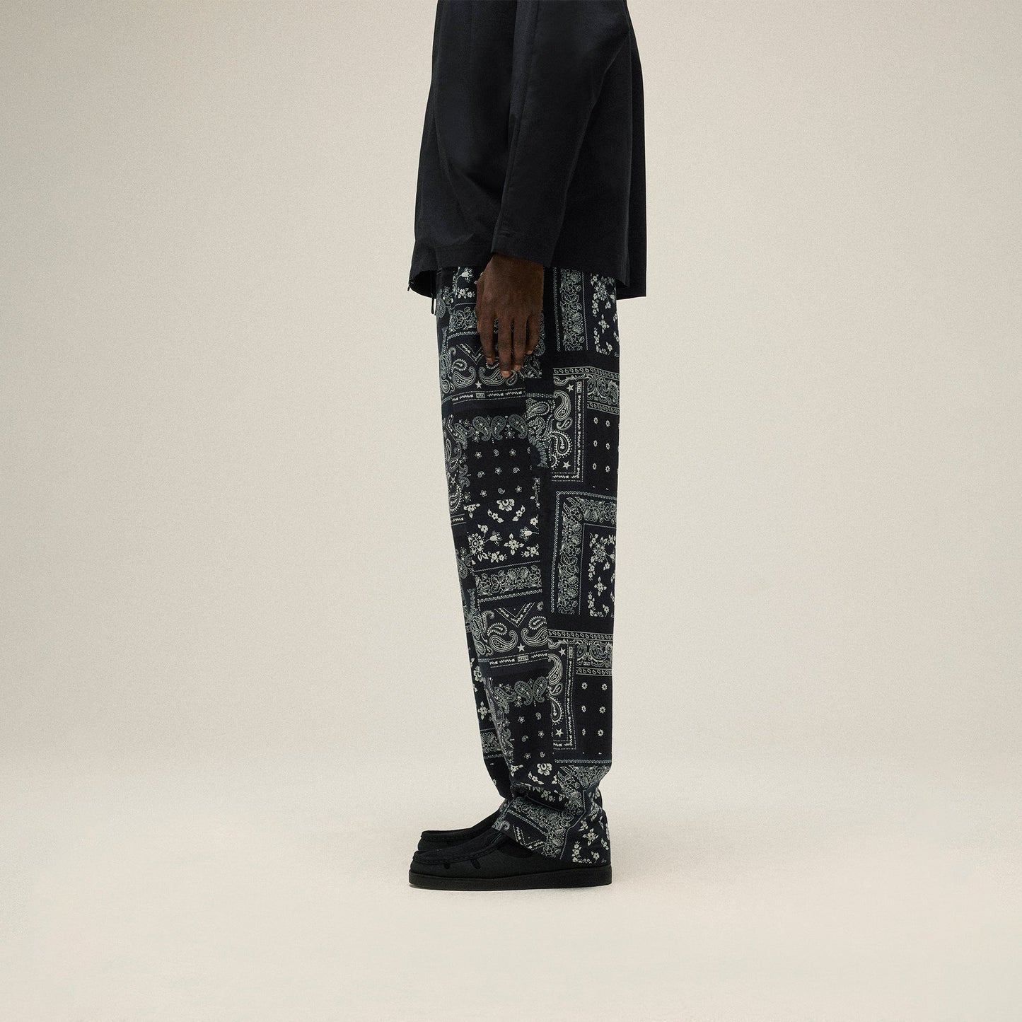Men Kith Kith Washed Cotton Bandana Barrow Pant - Black