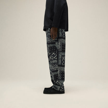 Men Kith Kith Washed Cotton Bandana Barrow Pant - Black