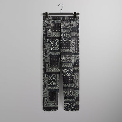 Men Kith Kith Washed Cotton Bandana Barrow Pant - Black