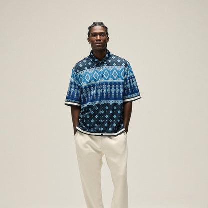 Men Kith Kith Printed Mesh Woodpoint Shirt - Nocturnal