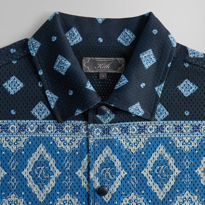 Men Kith Kith Printed Mesh Woodpoint Shirt - Nocturnal