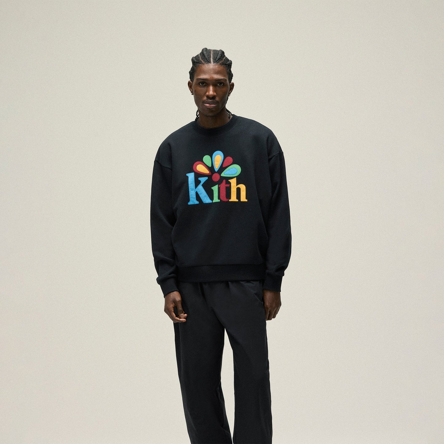 Men Kith Kith Serif Applique Nelson Crewneck - Black