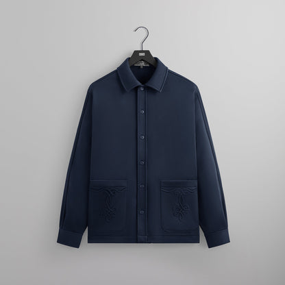 Men Kith Kith Long Sleeve Boxy Collared Overshirt - Nocturnal