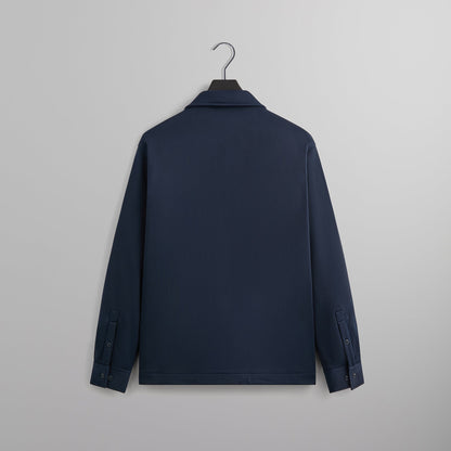 Men Kith Kith Long Sleeve Boxy Collared Overshirt - Nocturnal