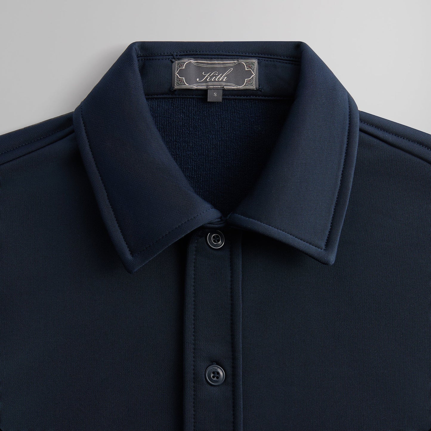 Men Kith Kith Long Sleeve Boxy Collared Overshirt - Nocturnal