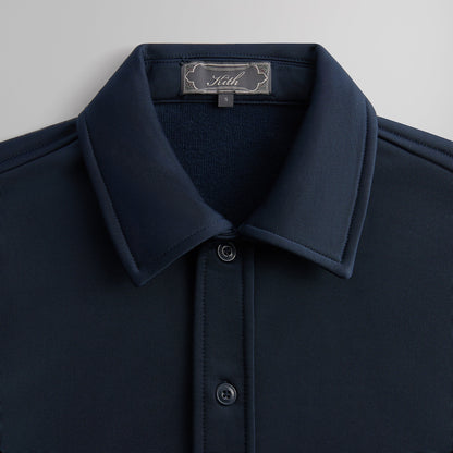 Men Kith Kith Long Sleeve Boxy Collared Overshirt - Nocturnal