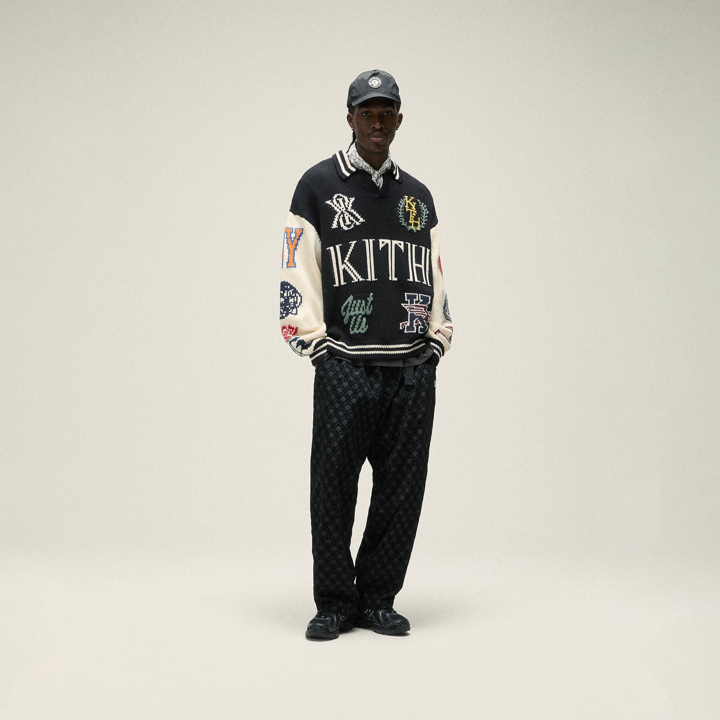 Men Kith Kith Nelson Rugby Sweater - Black