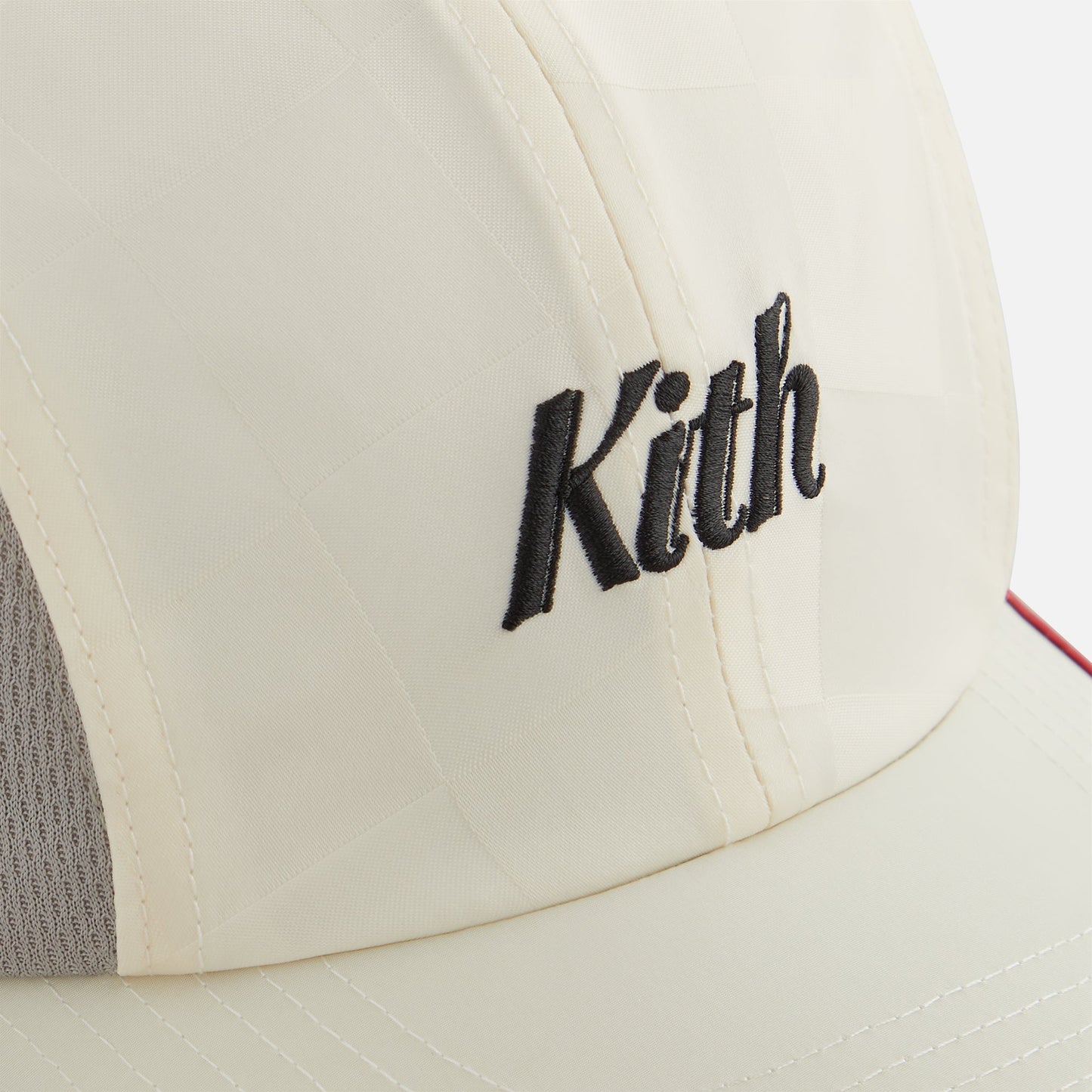 Kids Kith Kith Kids Checkered Satin Camper Cap - Sandrift
