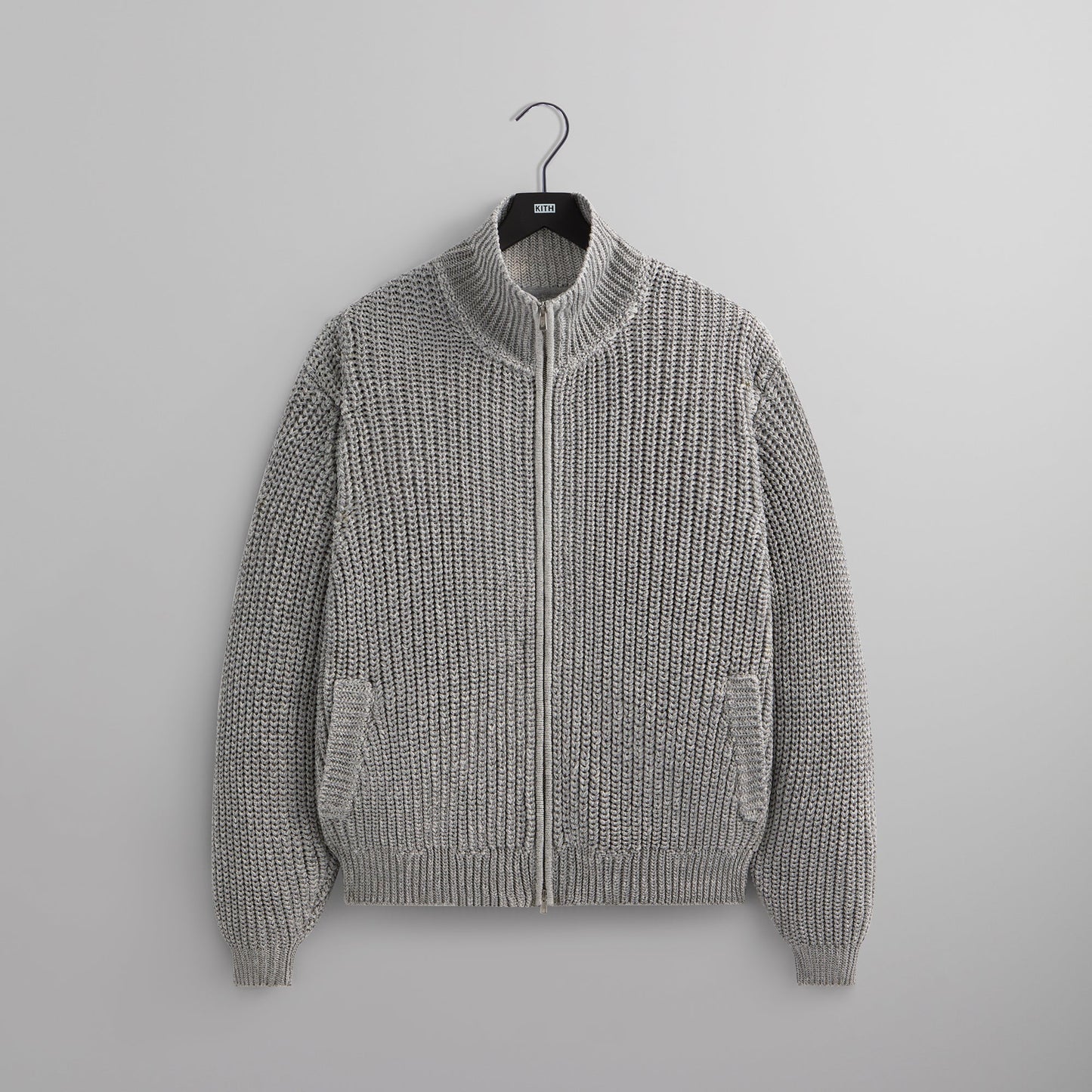 Men Kith &Kin Reflective Wyona Full Zip Sweater - Silver