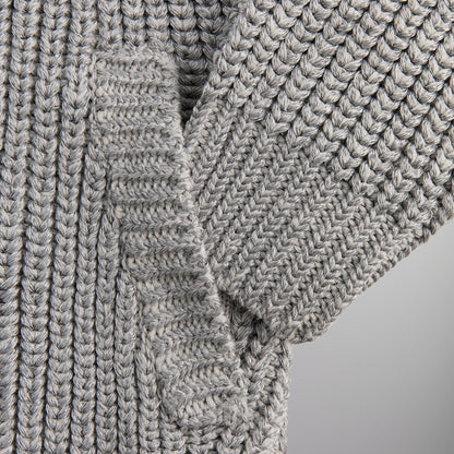 Men Kith &Kin Reflective Wyona Full Zip Sweater - Silver
