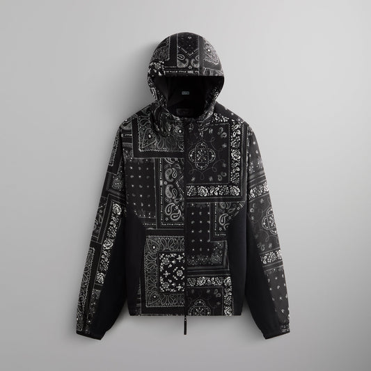 Men Kith Kith Deconstructed Bandana Madison V Jacket - Black