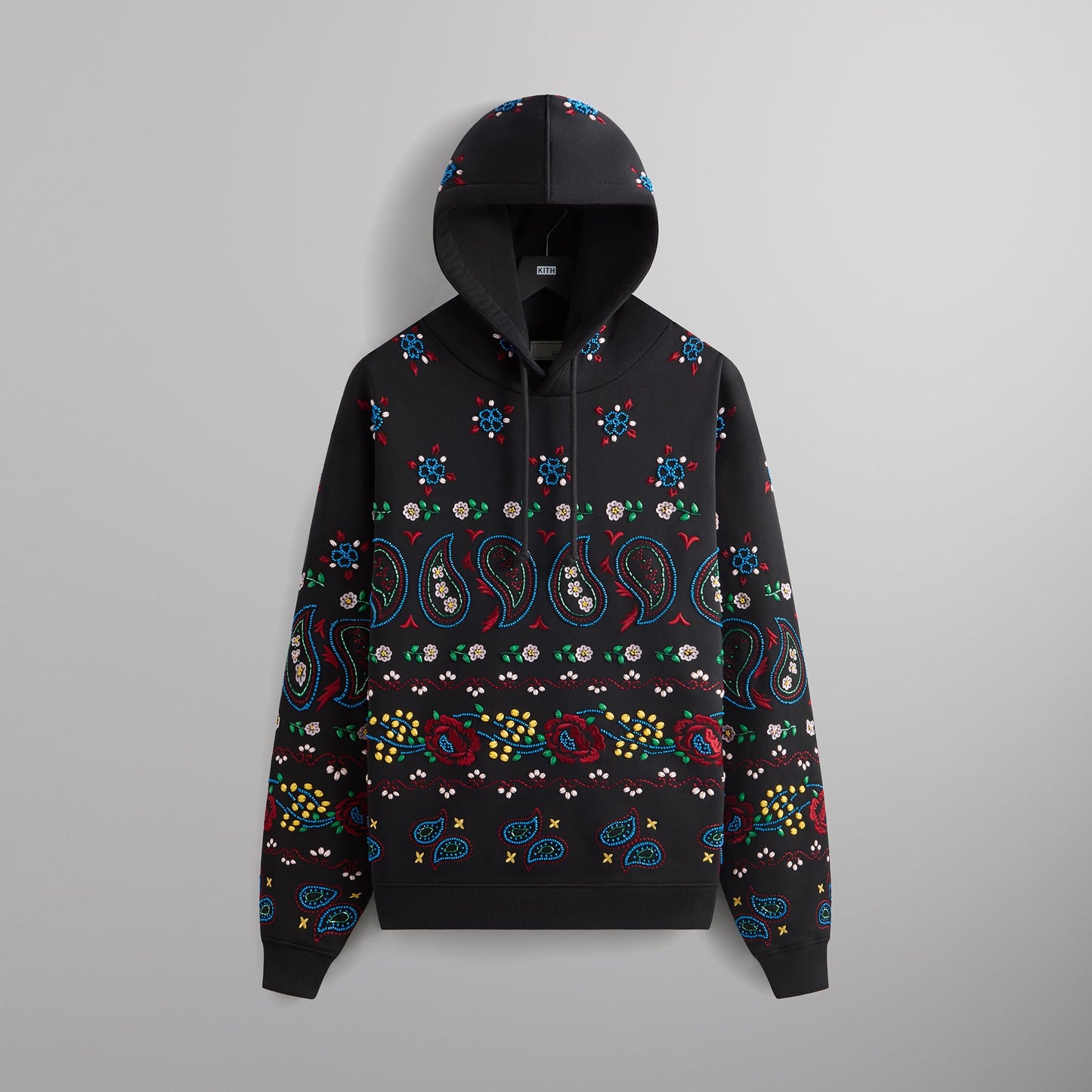 Men Kith &Kin Paisley Floral Williams III Hoodie - Black