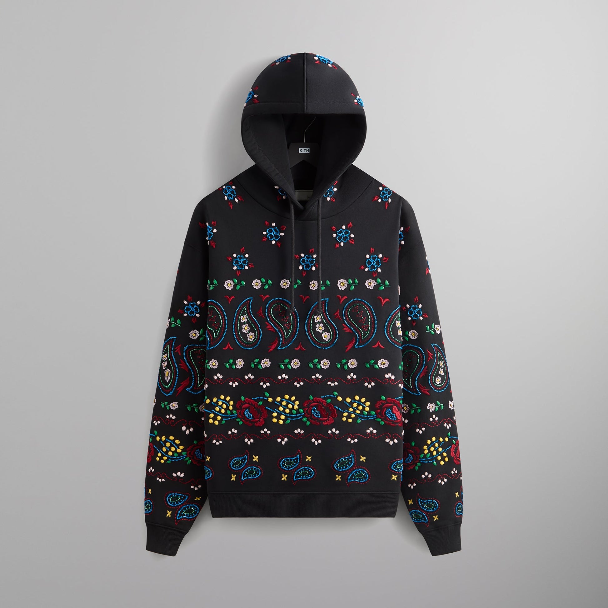 Men Kith &Kin Paisley Floral Williams III Hoodie - Black