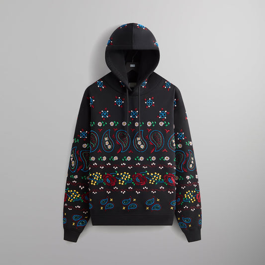 Men Kith &Kin Paisley Floral Williams III Hoodie - Black