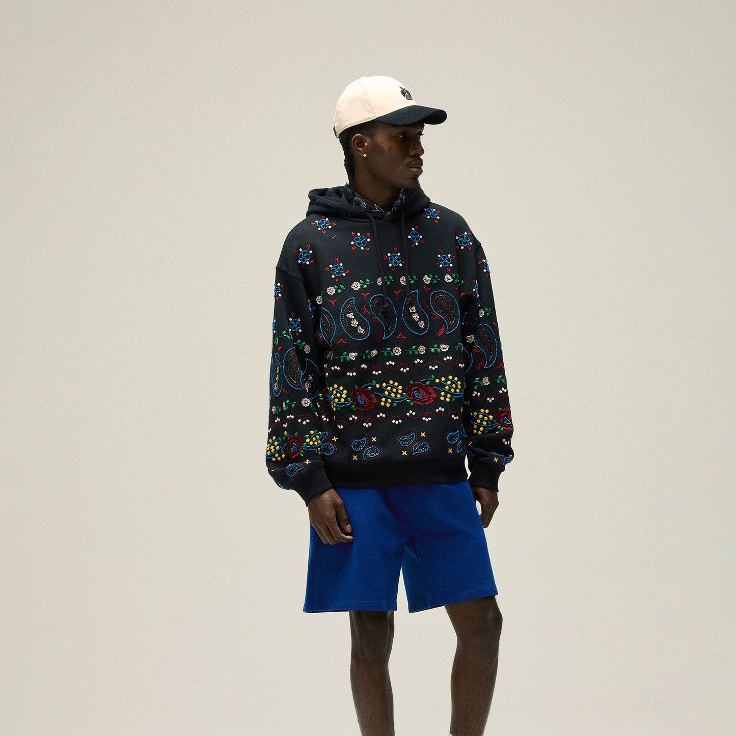 Men Kith &Kin Paisley Floral Williams III Hoodie - Black