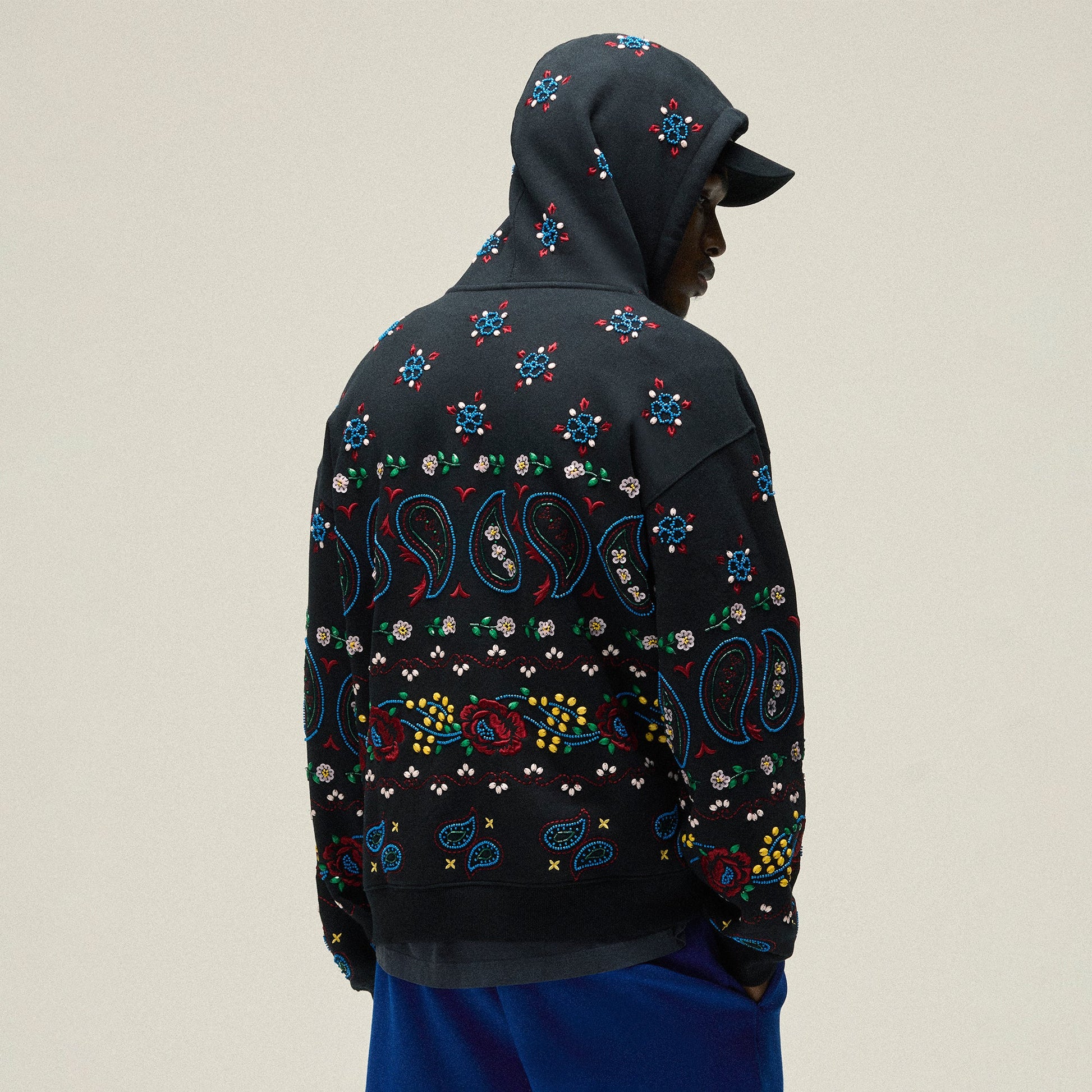 Men Kith &Kin Paisley Floral Williams III Hoodie - Black