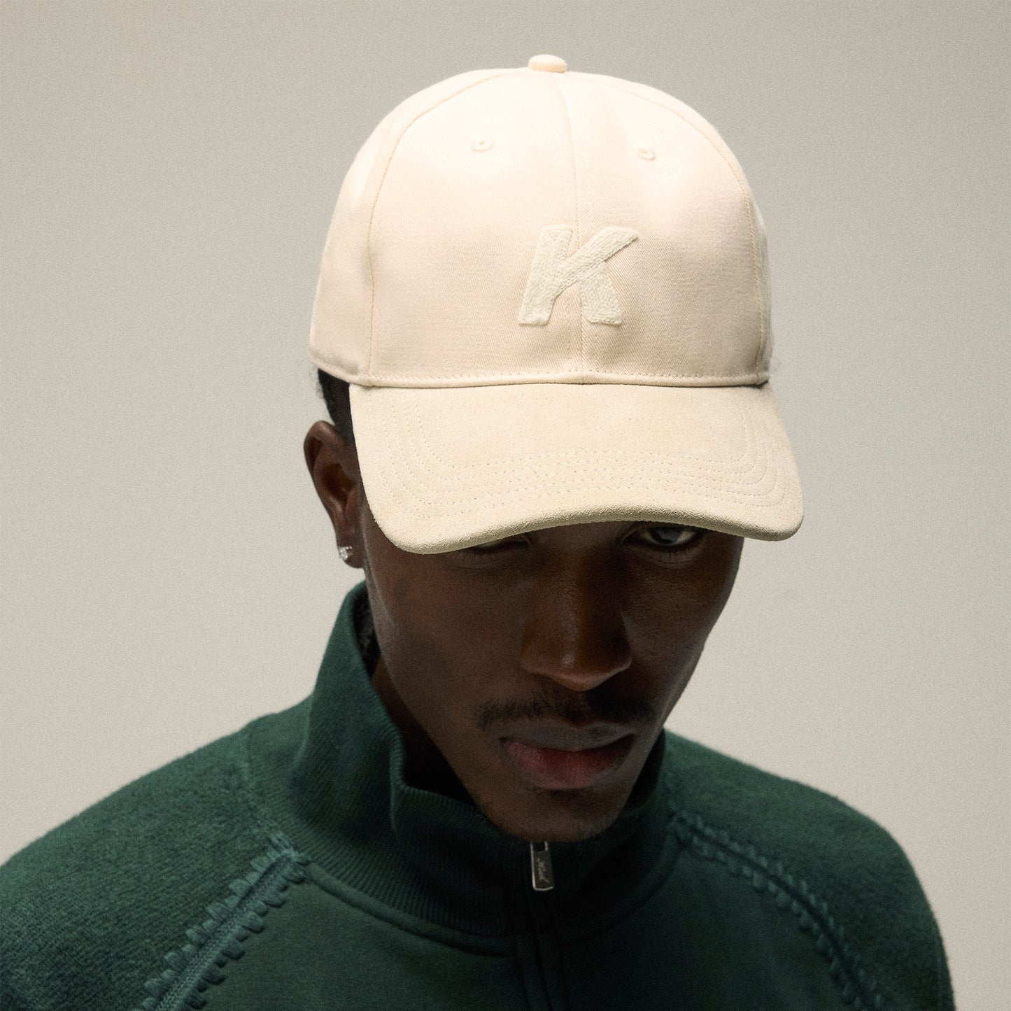 Men Kith Kith Crochet K Aaron Classic Cap With Suede Brim - Sandrift