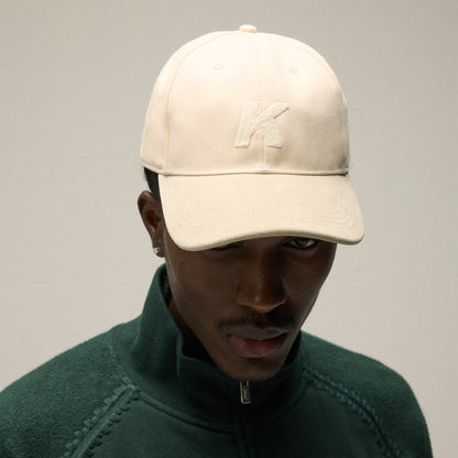 Men Kith Kith Crochet K Aaron Classic Cap With Suede Brim - Sandrift