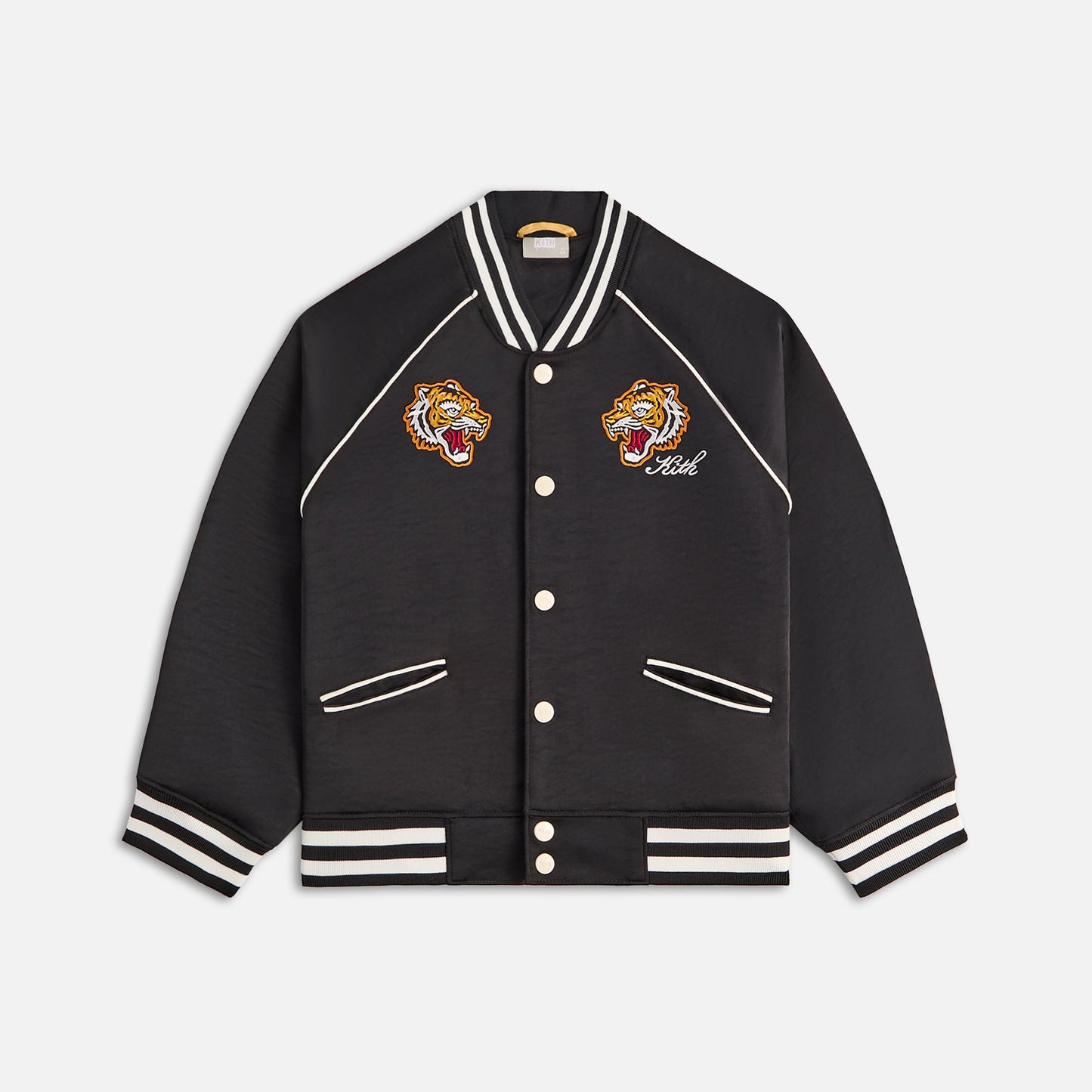 Kids Kith Kith Kids Satin Tiger Souvenir Jacket - Black