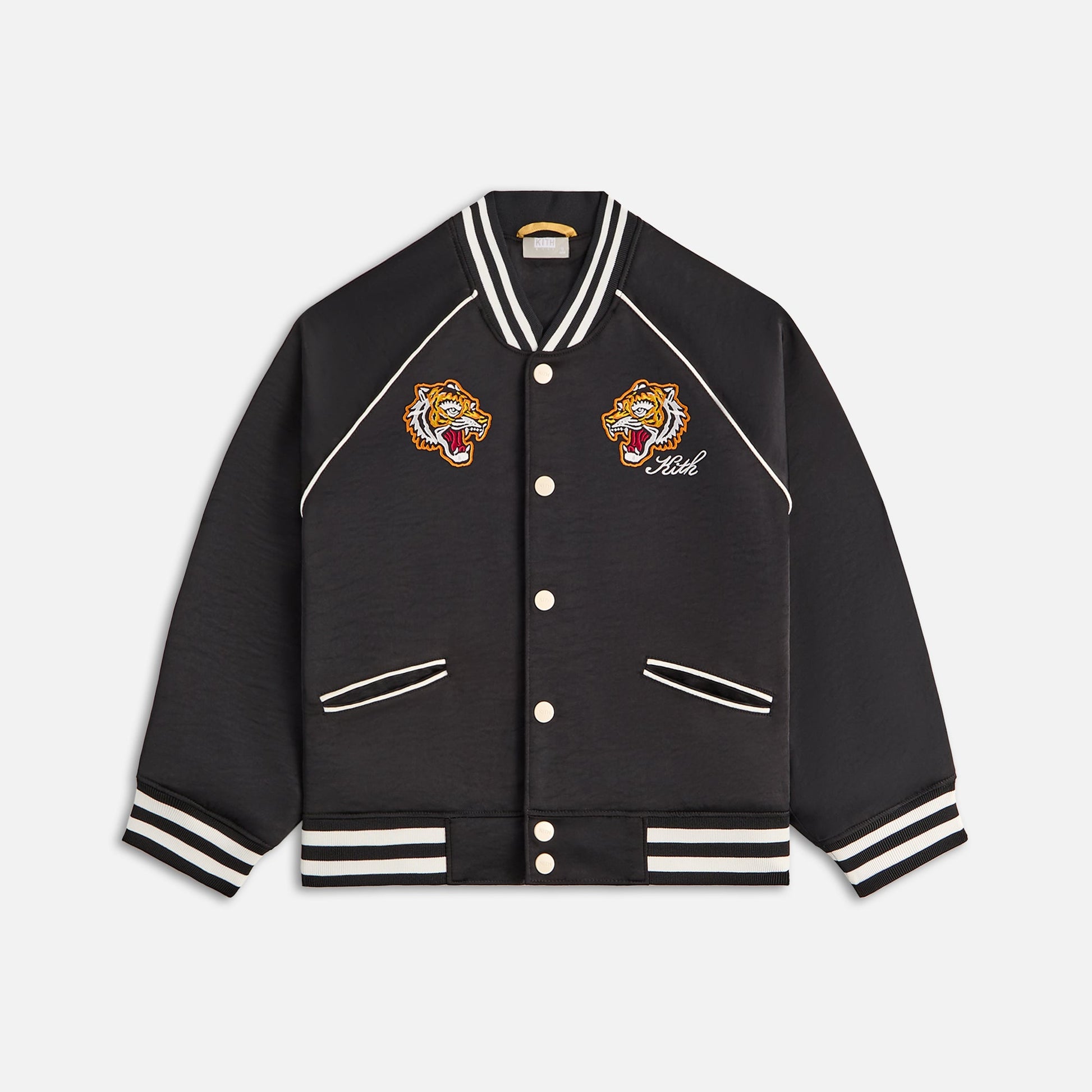 Kids Kith Kith Kids Satin Tiger Souvenir Jacket - Black
