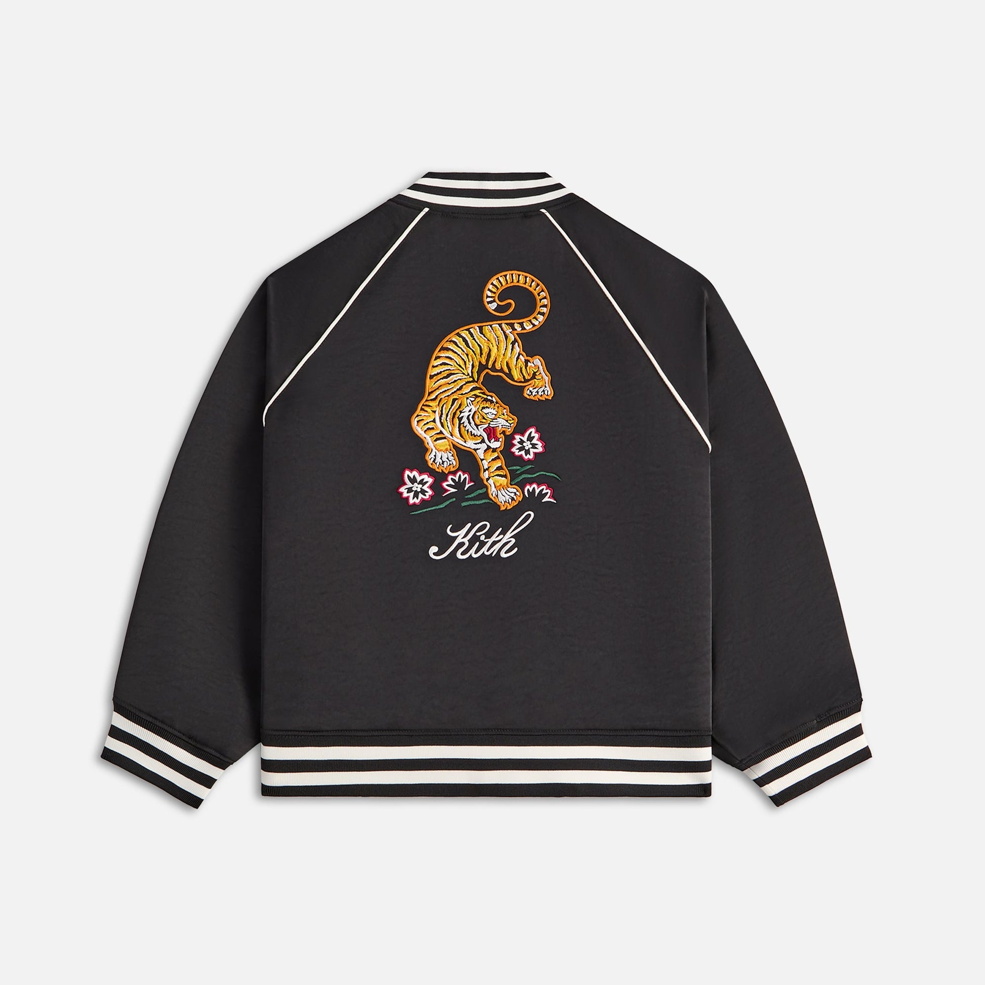 Kids Kith Kith Kids Satin Tiger Souvenir Jacket - Black