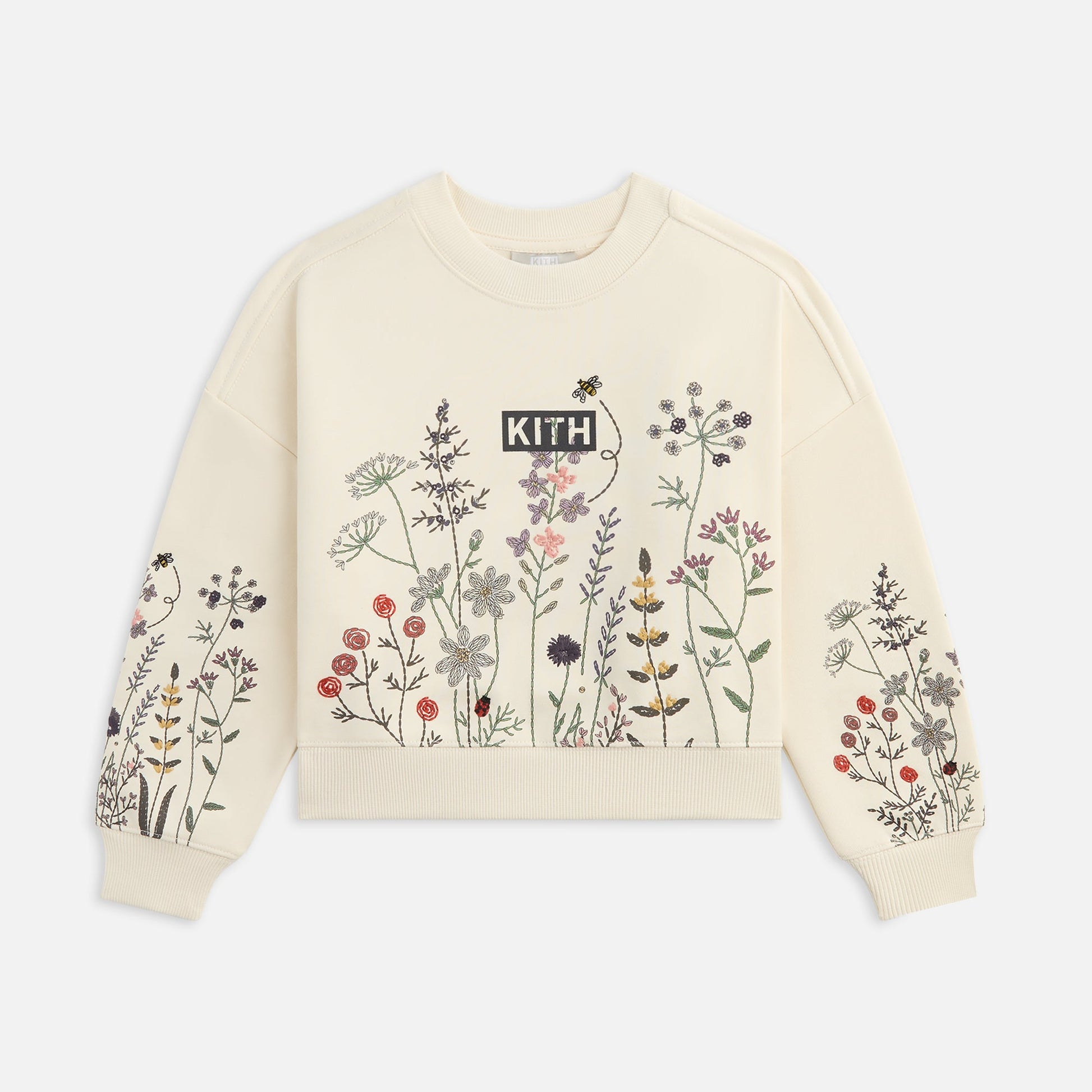 Kids Kith Kith Kids Floral Nelson Crewneck - Sandrift