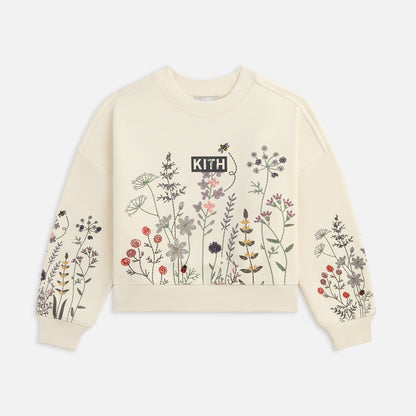 Kids Kith Kith Kids Floral Nelson Crewneck - Sandrift
