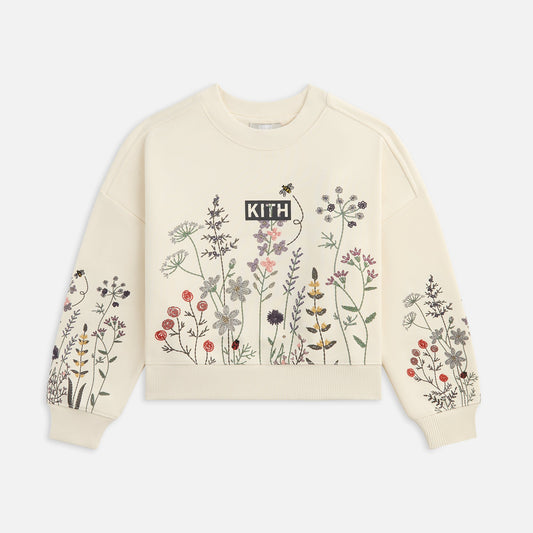 Kids Kith Kith Kids Floral Nelson Crewneck - Sandrift