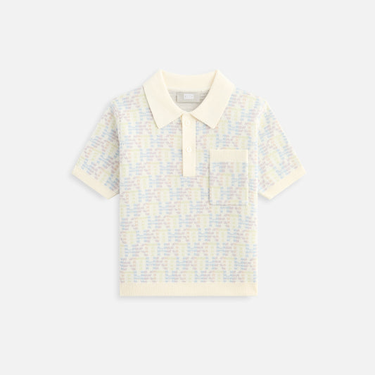 Kids Kith Kith Kids Monogram Tilden Polo - Polar