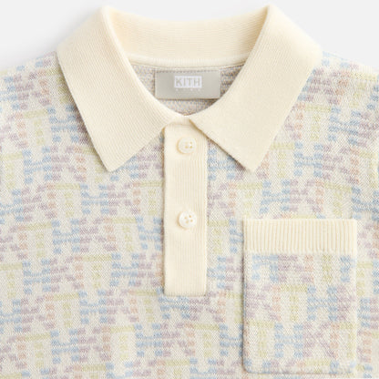 Kids Kith Kith Kids Monogram Tilden Polo - Polar