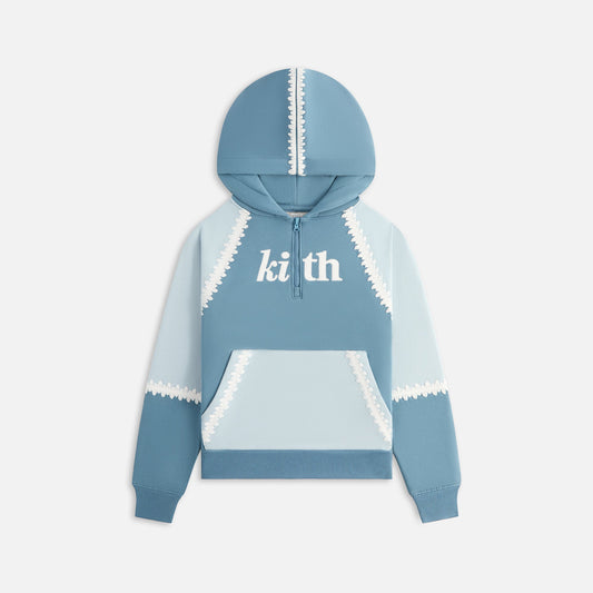 Kids Kith Kith Kids Color-Blocked Vale Nelson Quarter Zip Hoodie - Farrow