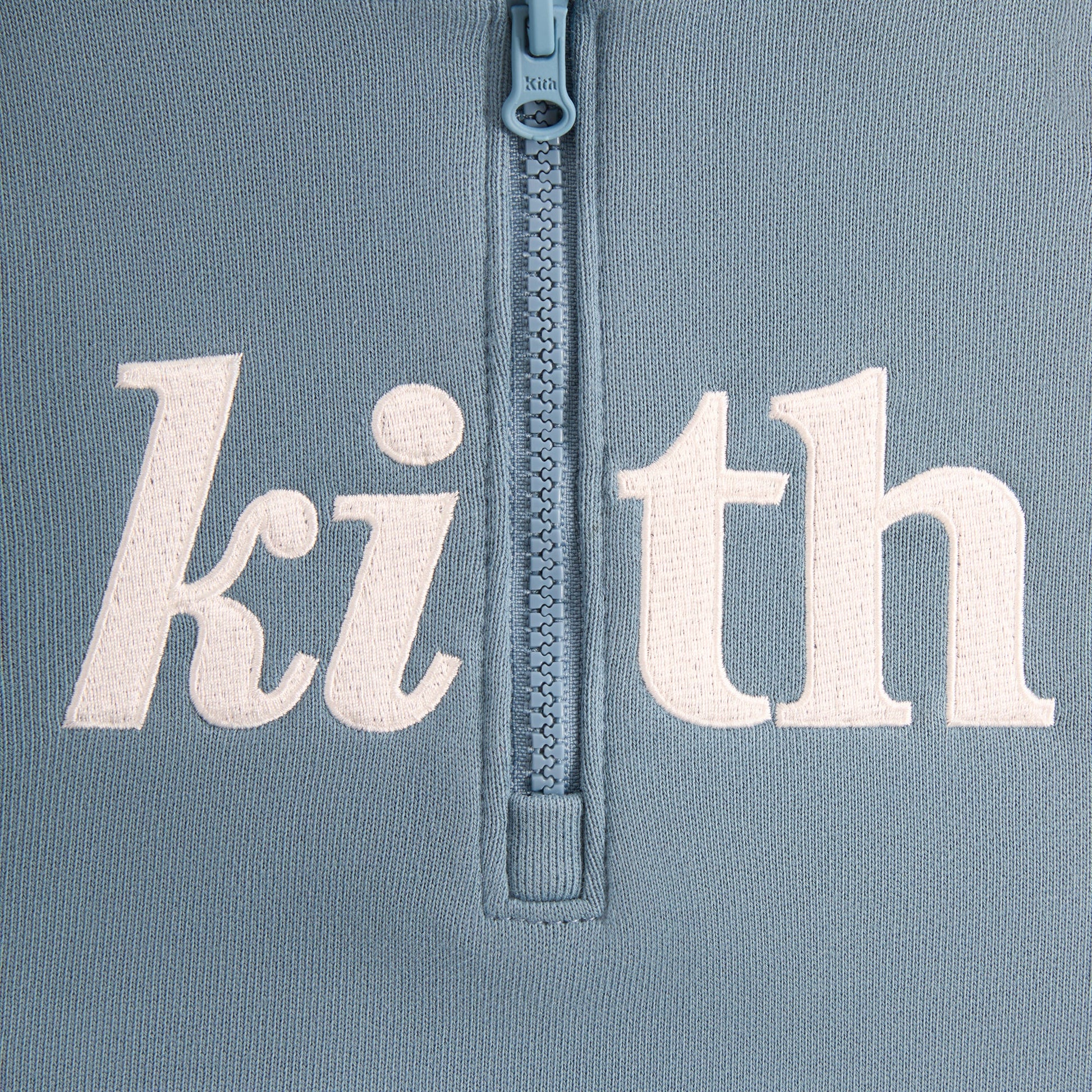 Kids Kith Kith Kids Color-Blocked Vale Nelson Quarter Zip Hoodie - Farrow