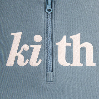 Kids Kith Kith Kids Color-Blocked Vale Nelson Quarter Zip Hoodie - Farrow