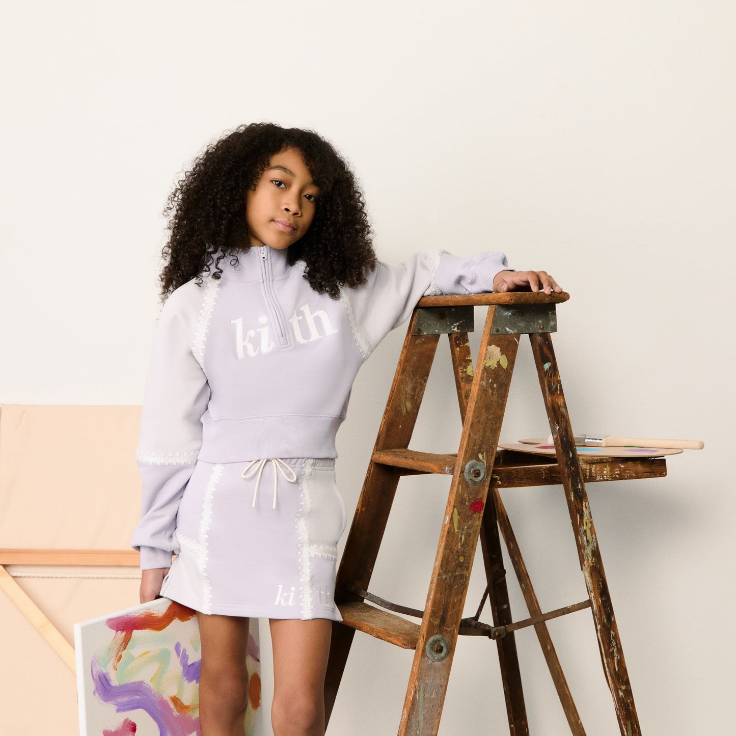 Kids Kith Kith Kids Color-Blocked Vale Lena Skirt - Echo