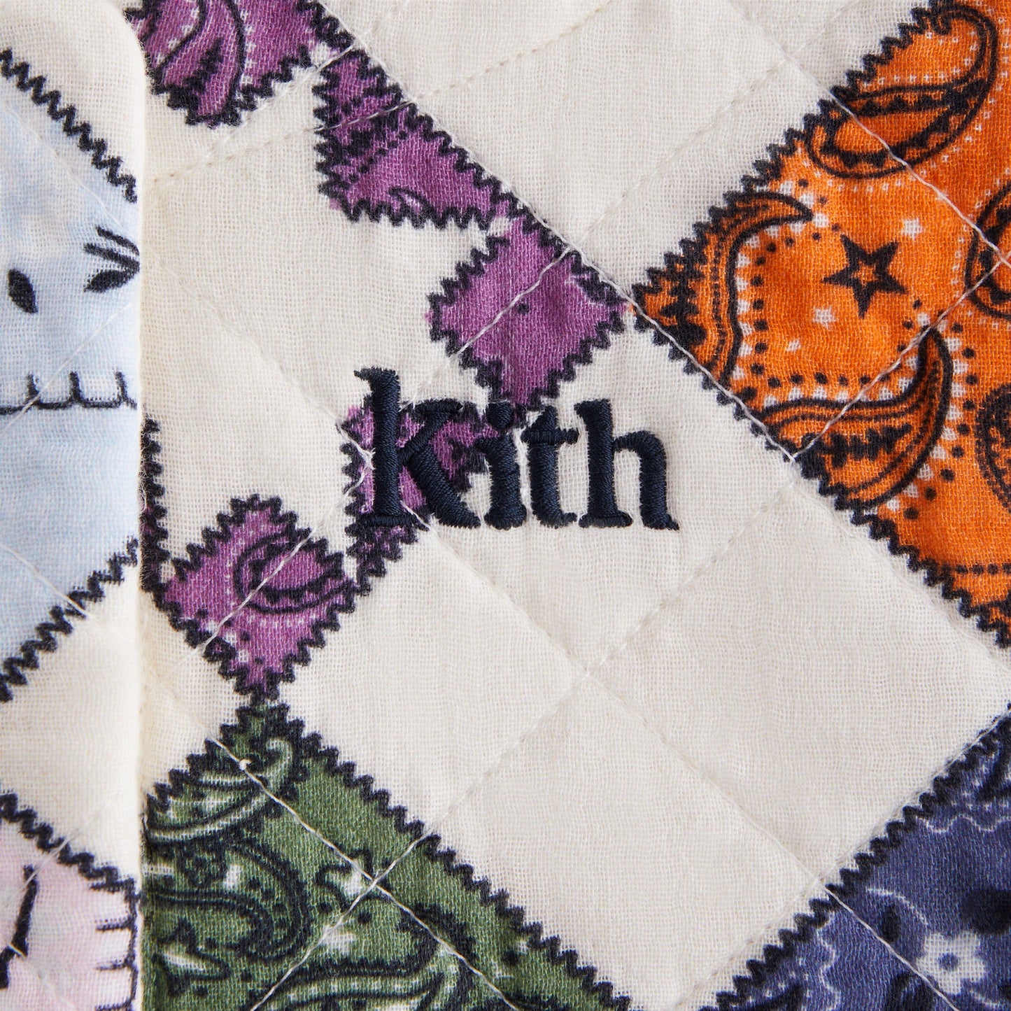 Kids Kith Kith Kids Quilted Patchwork Cropped Liner - Sandrift