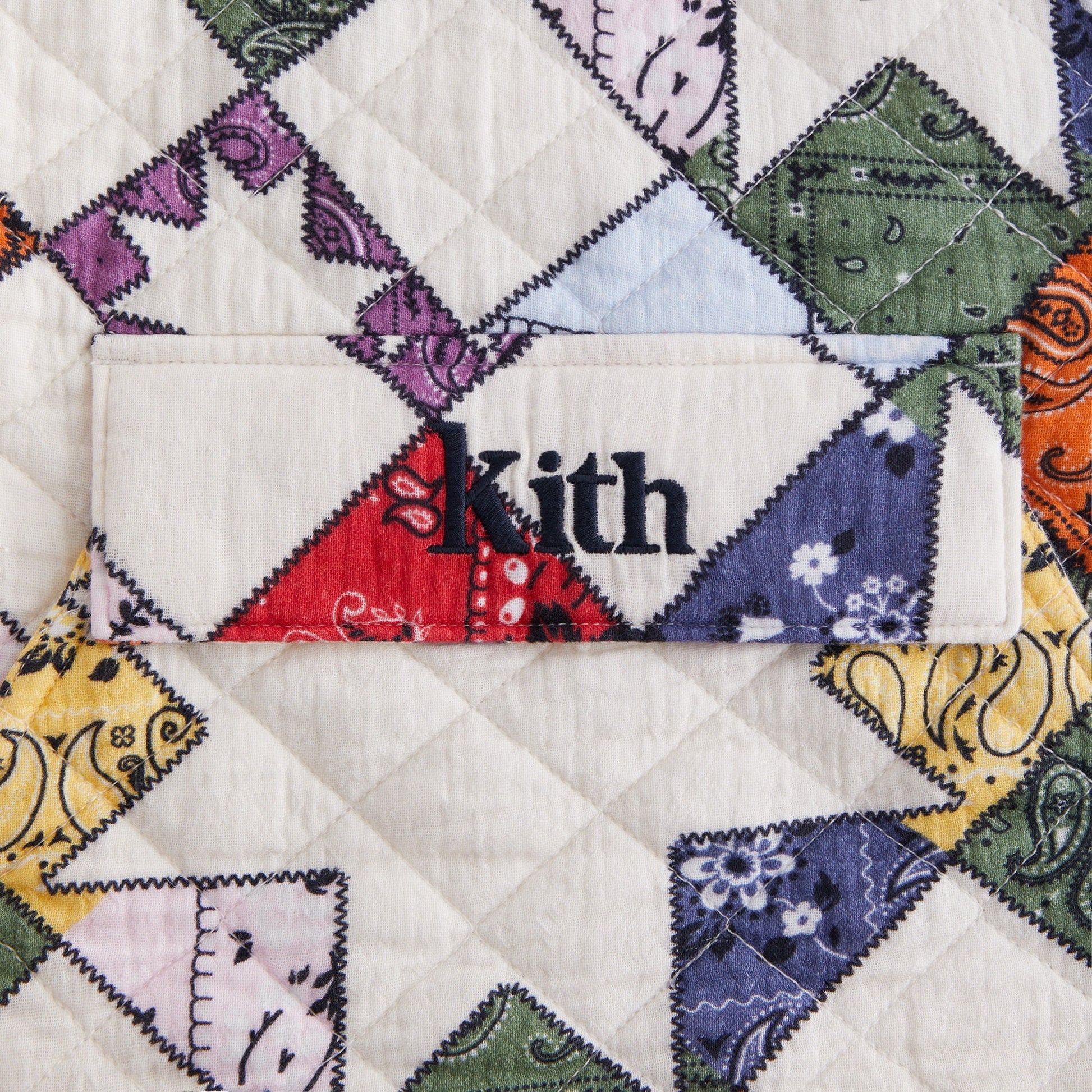 Kids Kith Kith Kids Quilted Patchwork Harrison Pullover - Sandrift