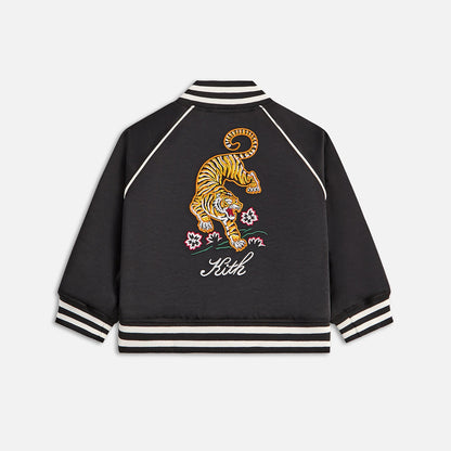 Kids Kith Kith Baby Satin Tiger Souvenir Jacket - Black